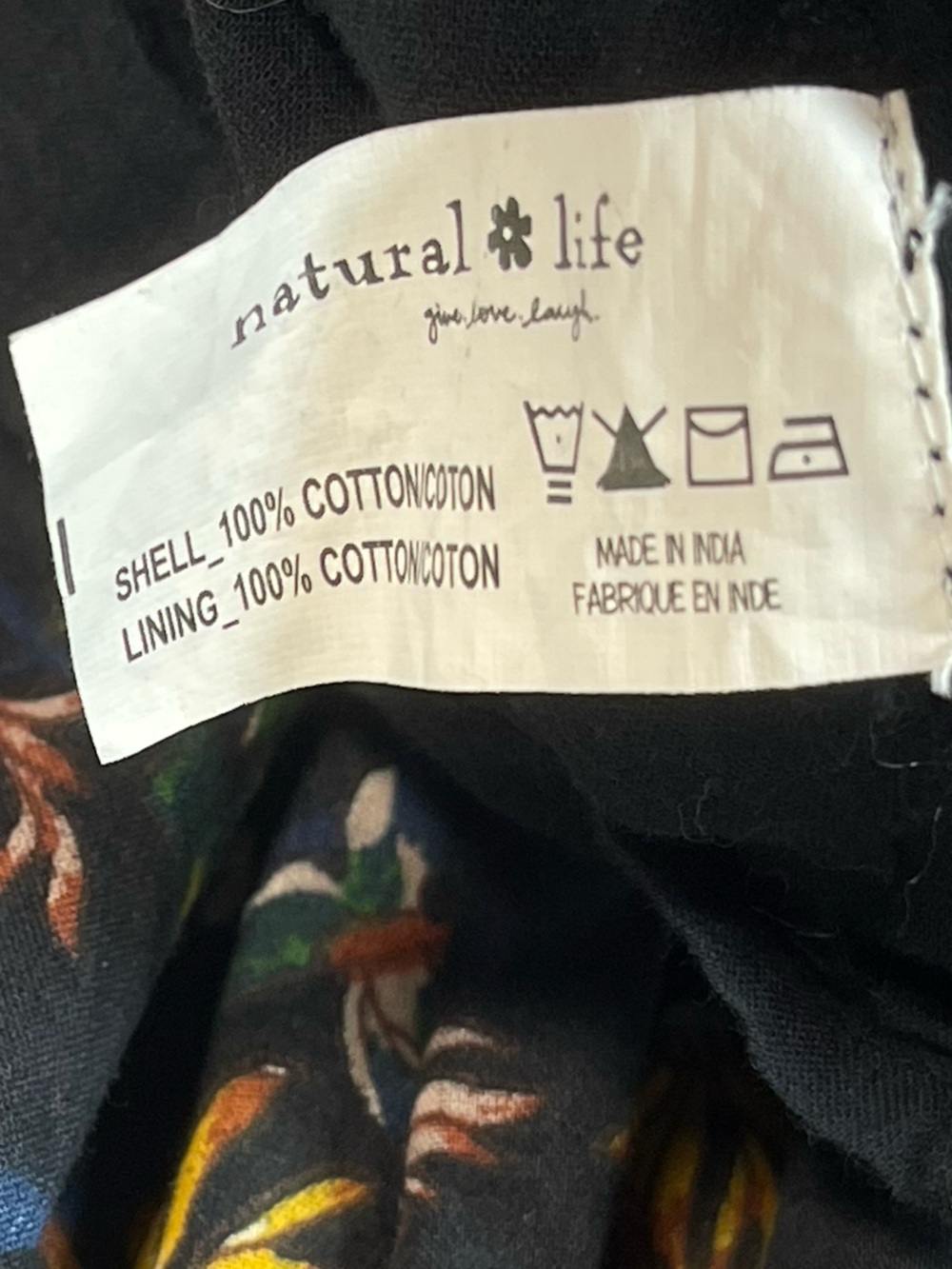 NATURAL LIFE Medium Floral Sunflower Spaghetti-Strap Mini Dress Pockets A Line - Picture 5 of 7